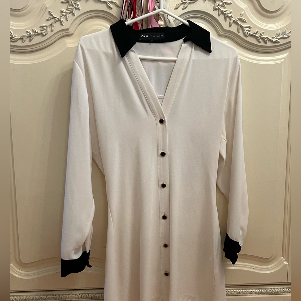 Zara Black and White Dress